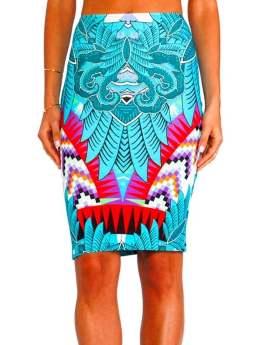 Mara Hoffman Turquoise Jungle Trip Skirt